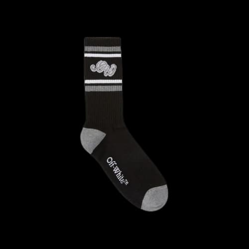 Off-White Mid Calf Knit Socks 'Black/Grey'