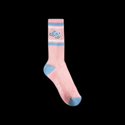 Off-White Mid Calf Knit Socks 'Sea Pink'
