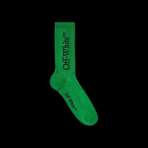 Off-White Mid Bookish Calf Socks 'Green/Black'