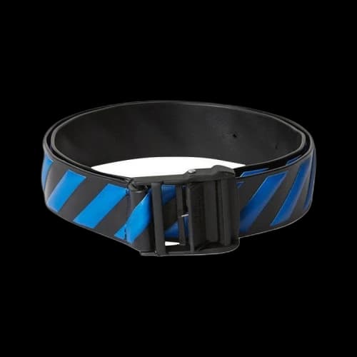 Off-White Diagnoal Industrial Leather Belt 'Blue/Black'