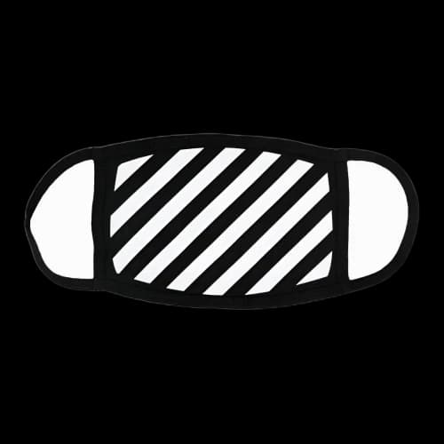 Off-White Diag Face Mask 'Black/White'