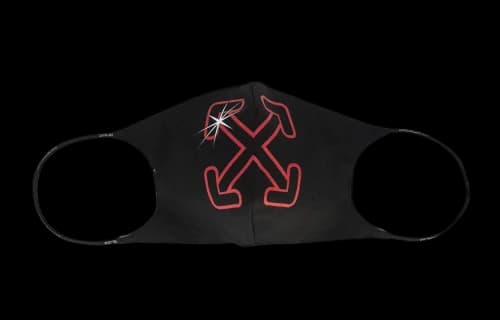 Off-White Starred Arrow Simple Mask 'Black/Red'
