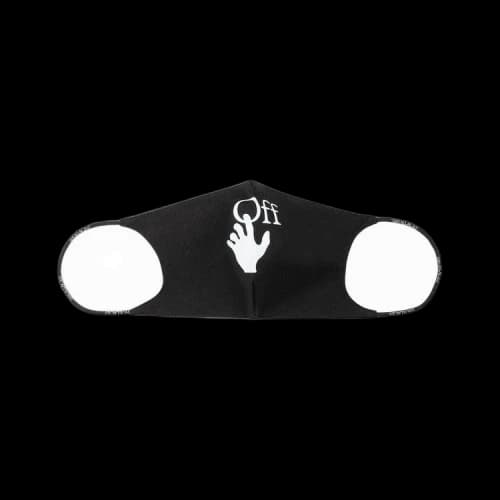 OFF-WHITE Hand Logo Face Mask Black/White