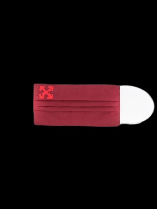 OFF-WHITE Embroidered Arrows Mask/Bag Bordeaux Red