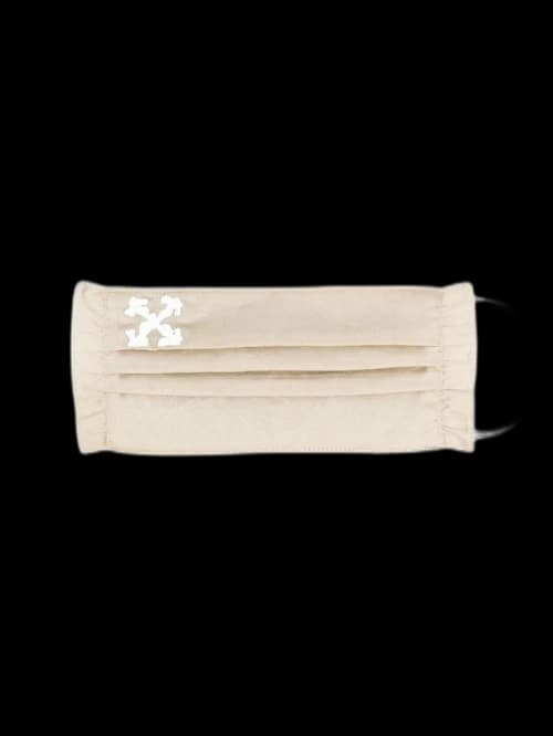 OFF-WHITE Embroidered Arrows Mask/Bag Beige/White