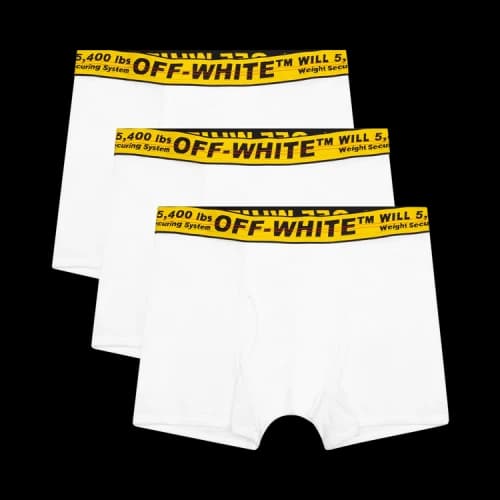 Off-White Classic Industrial Tripack Boxers 'White/Yellow'