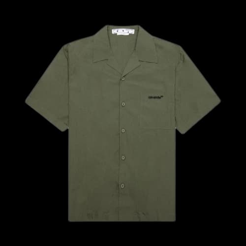 Off-White Arrow Outline Pajama Short-Sleeve Shirt 'Army/Green'