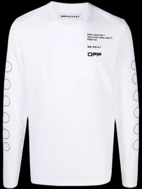 OFF-WHITE Active Diag L/S T-shirt White/Black