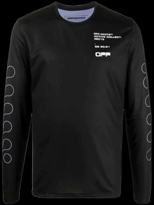 OFF-WHITE Active Diag L/S T-shirt Black/White