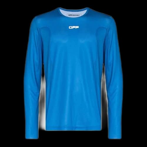 Off-White Alphabet Printing Long Sleeves Sports Long Sleeves Ordinary Version Blue