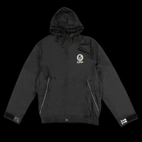 OFF-WHITE Arrow Logo Windbreaker Jacket Black