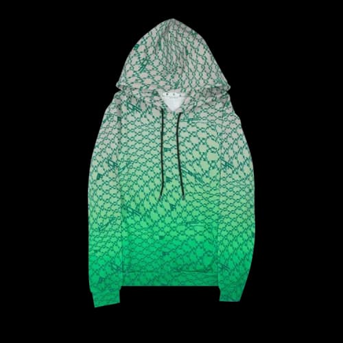 Off-White OW Allover Sport Hoodie 'Green Irish'