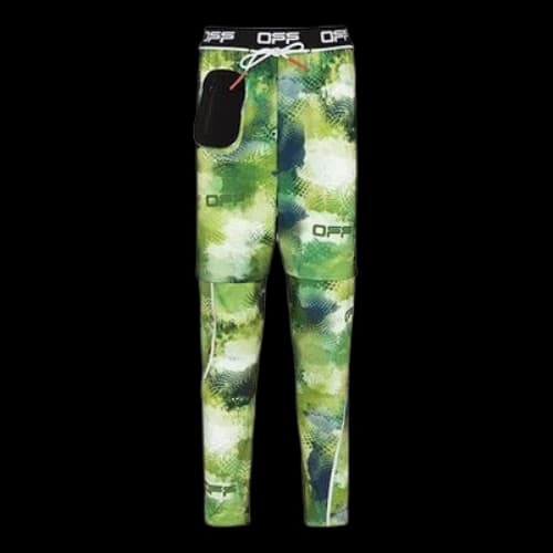 Off-White Camouflage Printing Casual Long Pants/Trousers Green