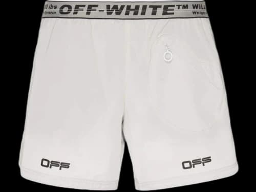 OFF-WHITE Track Shorts Light Grey/Black