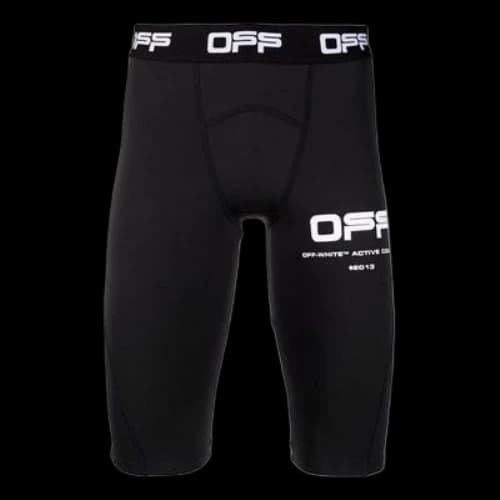 Off-White SS21 Logo Printing Soft Elastic Sports Shorts Slim Fit Version Black