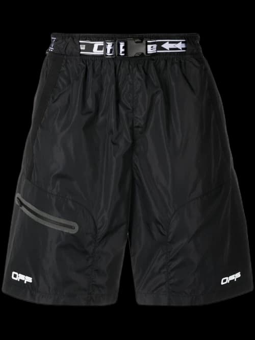OFF-WHITE Active Cargo Shorts Black/White