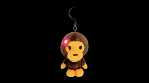 BAPE Baby Milo Lisa Plush Doll Keychain Brown