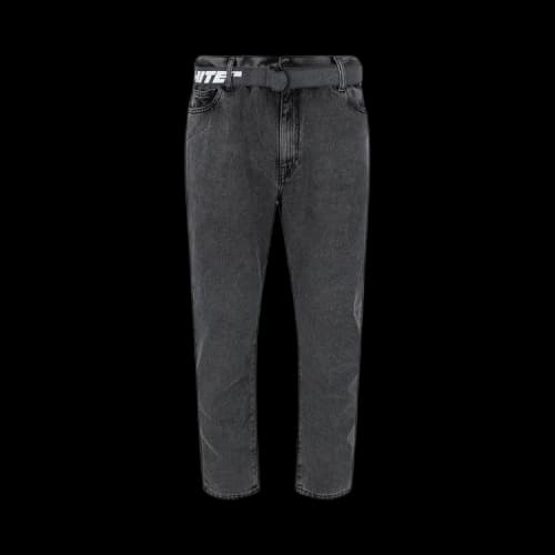 Off-White Belted Straight Leg Jeans 'Grey'