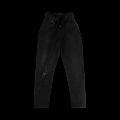 OFF-WHITE Belted Low Crotch Slim Fit Denim II Jeans Black