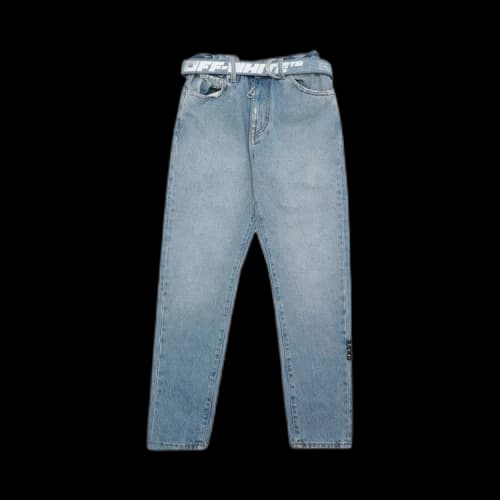 Off-White Slim Low Crotch Jeans 'Cobalt Blue/White'