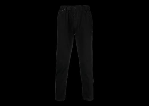 OFF-WHITE High Rise Cropped Straight Leg Jeans Black