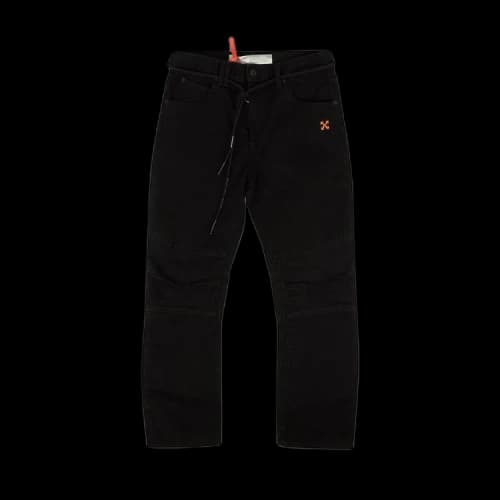 Off-White Slim Asymmetrical Jeans 'Black'