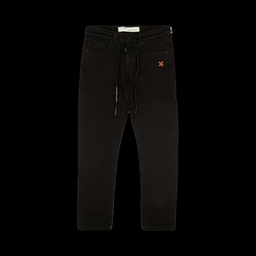 Off-White Diag Slim Short Jeans 'Black'