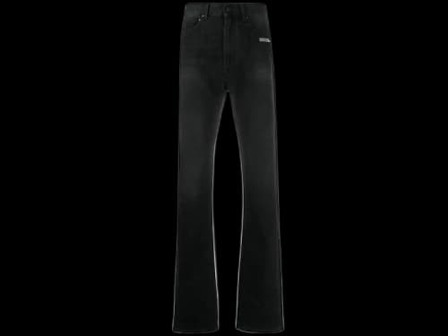 OFF-WHITE Diag Tapered Relaxed Fit Denim Jeans Black/White