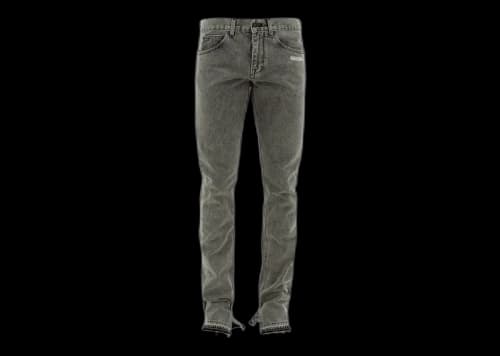 OFF-WHITE Slim Split Diag Logo Jeans Grey/White