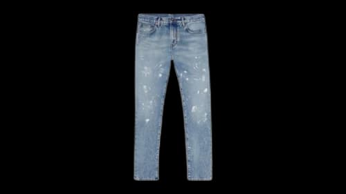 OFF-WHITE Diag Outline Print Vintage Jeans Blue