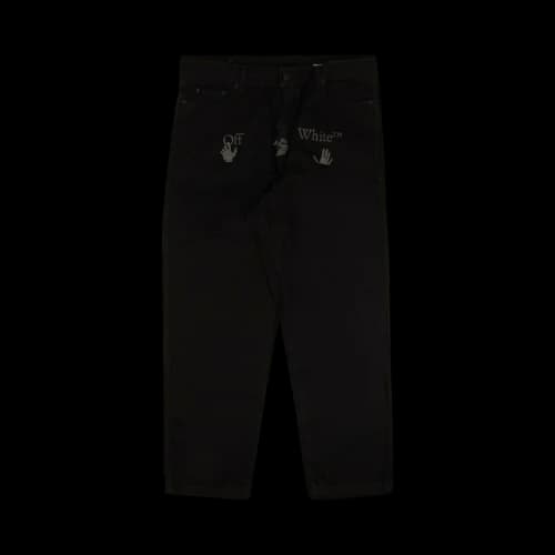 Off-White Logo Relaxed Skate Jeans 'Black'