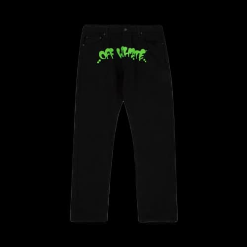 OFF-WHITE Neen Slim Straight Jeans Black/Green