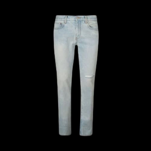 Off-White Corp Distress Skinny Jeans 'Bleach Blue'