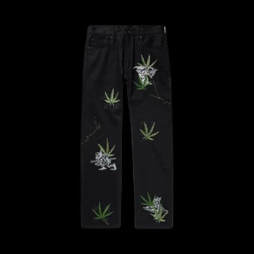 Off-White Weed Skate Fit Jeans 'Black'