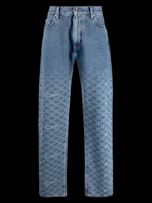 OFF-WHITE Arrows Monogram Skate-Fit Jean Blue
