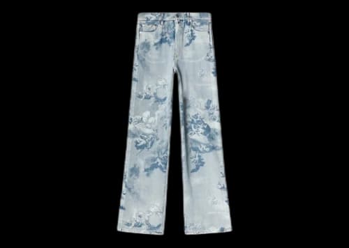 OFF-WHITE Skate All-Over Graphic Denim Straight Leg Jeans Blue