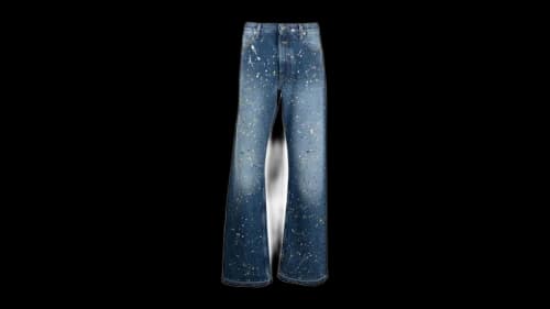 OFF-WHITE Paint Relax Slim Fit Jeans Blue