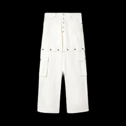 Off-White 90s Mid Rise Straight Leg Jeans 'White'