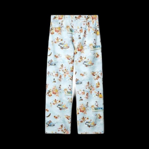 Off-White Fresco-Print Jeans 'Light Blue'