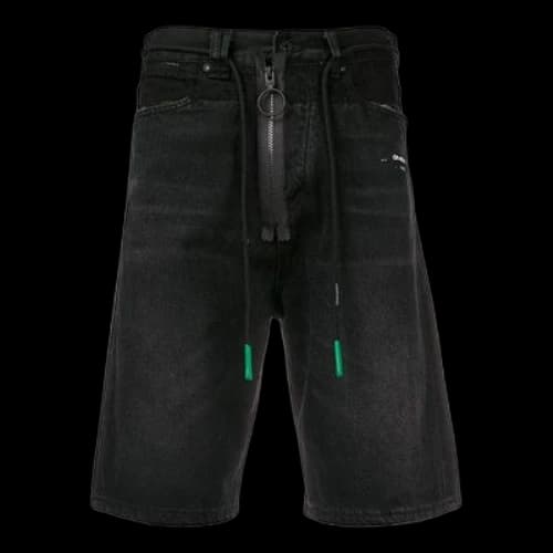 Off-White Zipper Ordinary Version Black Shorts