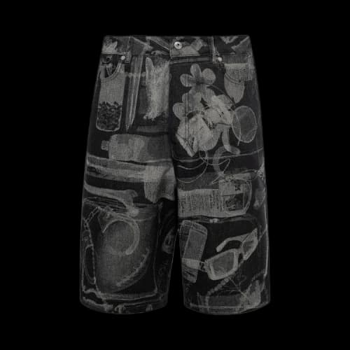 Off-White X-Ray Denim Shorts 'Black/White'