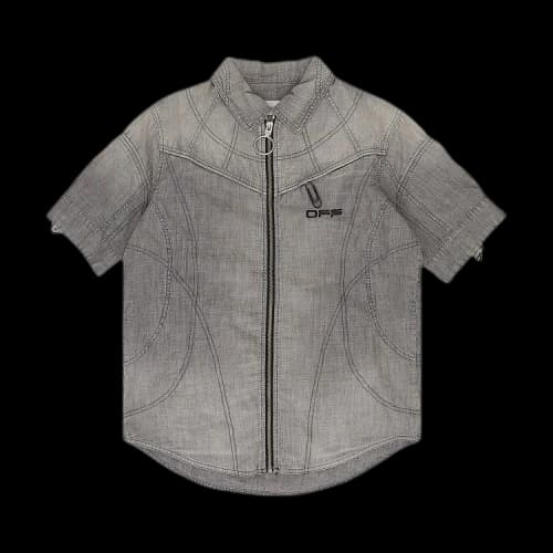 Off-White Zip-Up T-Shirt 'Grey'