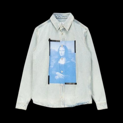 Off-White Monalisa Denim Shirt 'Bleach White'