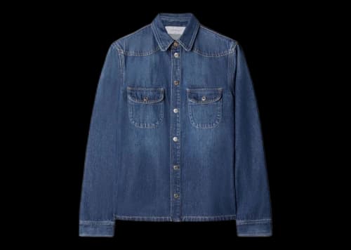 OFF-WHITE Long-Sleeve Denim Shirt Blue