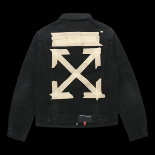 Off-White Bronzing Rubber Strap Arrow Classic Denim Logo Jacket