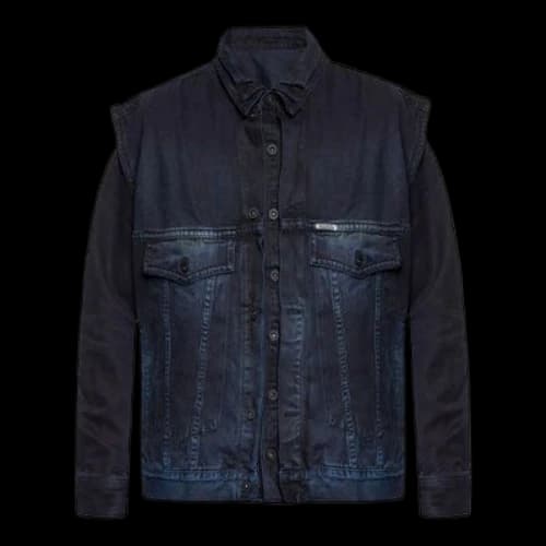 Off-White Logo Printing Denim Jacket Version Blue