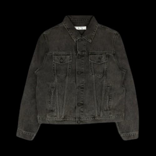 Off-White Logo Slim Denim Jacket 'Grey'