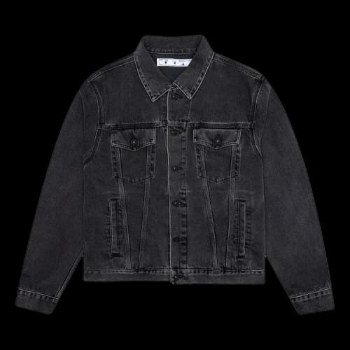 Off-White Negative Mark Slim Denim Jacket 'Medium Grey'