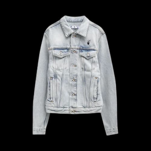 Off-White SS21 Back Printing Denim Jacket Blue