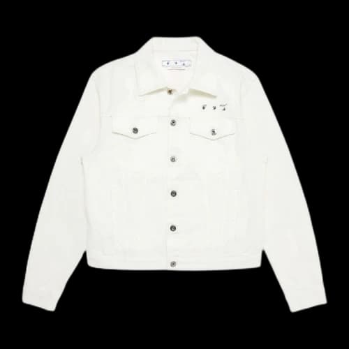 Off-White SS22 Logo Shirt Denim Jacket Version White